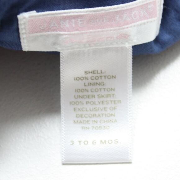 Janie and Jack Dress Baby Girls Size 3-6m Blue Bow 2010 - Picture 4 of 5